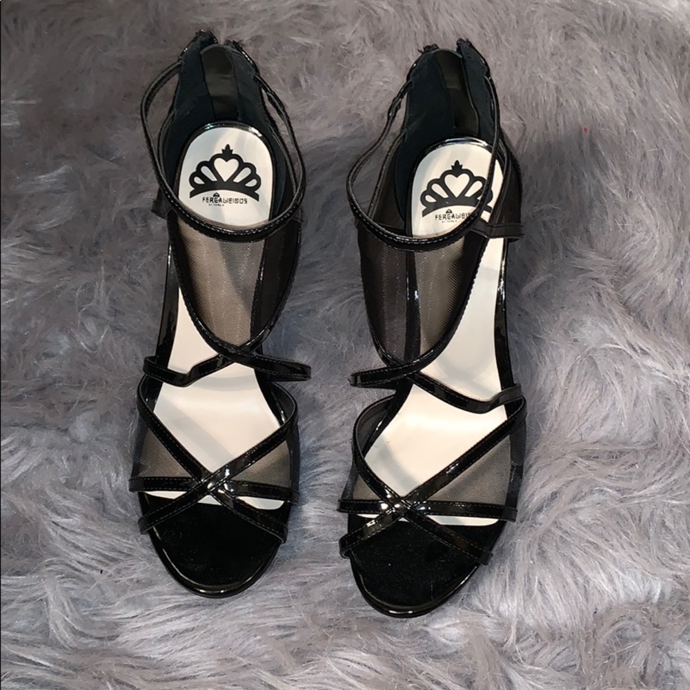 Women’s Mesh Black 4 1/2 inch Heels